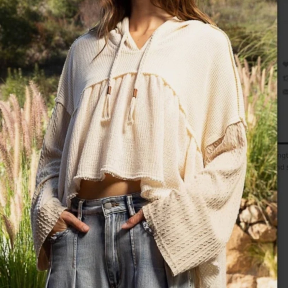 POL Cream Oversized Sweater